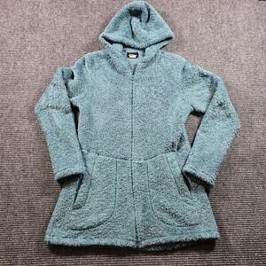 Athleta Jacket Women's L Teal Hooded Fleece Full Zip